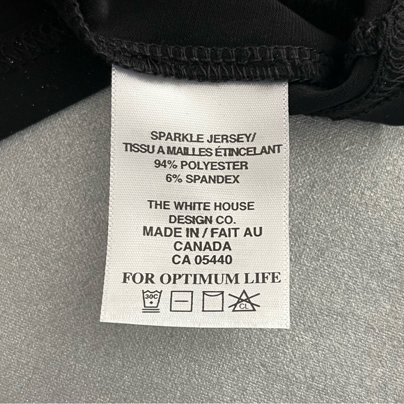 Sympli Side Twist Top 3/4 Sleeve Black Sparkle - Picture 12 of 14